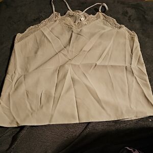 MACARON Cream Lace Camisole Top